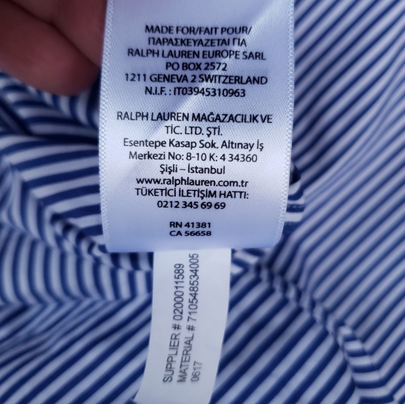Ralph Lauren Striped 100% Cotton Button Up Shirt - Picture 5 of 5